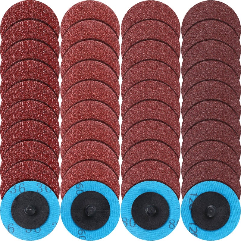 200 Pcs 2 Inch Sanding Discs 366080120 Grit Discs Aluminum Oxide Coated Die Grinder Accessories for Surface Prep Grinding Burrs Polishing Finishes Removing Rust Paint