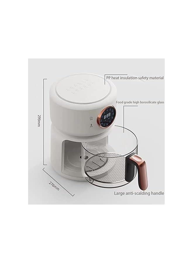 vesus Air Fryer with Rapid Air Technology, 4 Liters Digital Control Panel Instant Oven with Visible Window and 12 Cooking Preset Programs (White) - Image 3