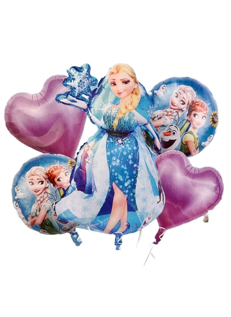 Boxwoods Frozen Birthday Party Balloon Garland Arch Kit with 2 Foil Fringe Curtains  - Image 3