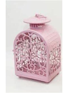 Ramadan Lantern Turkish Style Metal With Inner Candle Holder - Rose