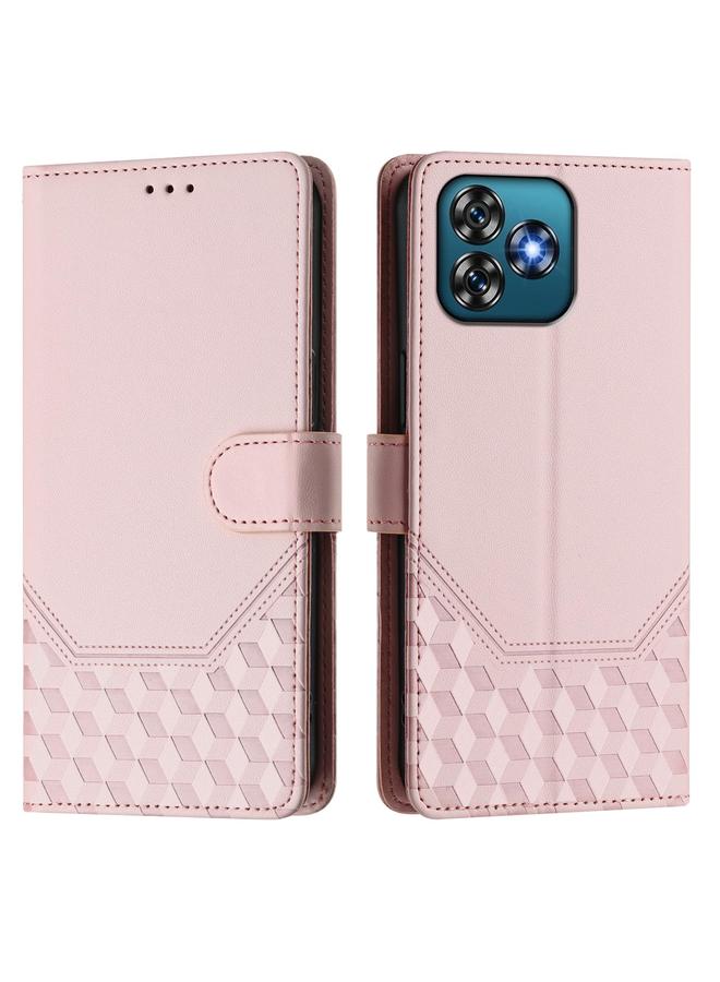 S-TOP Case For Oukitel C53 Honeycomb Embossing RFID Leather Phone Case - Image 2