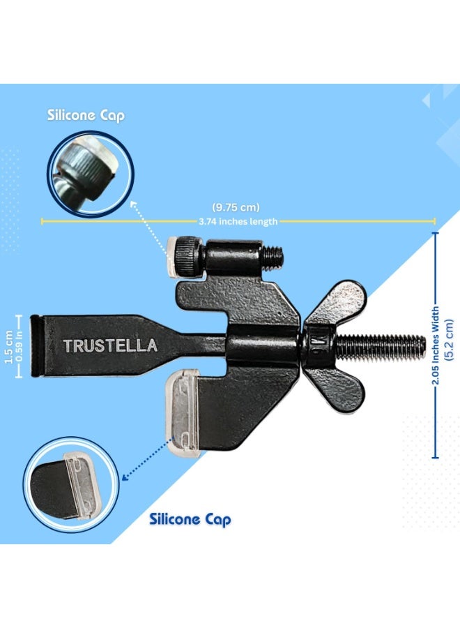 Duty Portable Door Lock - Stainless Steel Security Device for Enhanced Safety - Ideal for Home, Travel, Hotels, Apartments - Silicone Protector Caps Included (1, Black) - Image 4