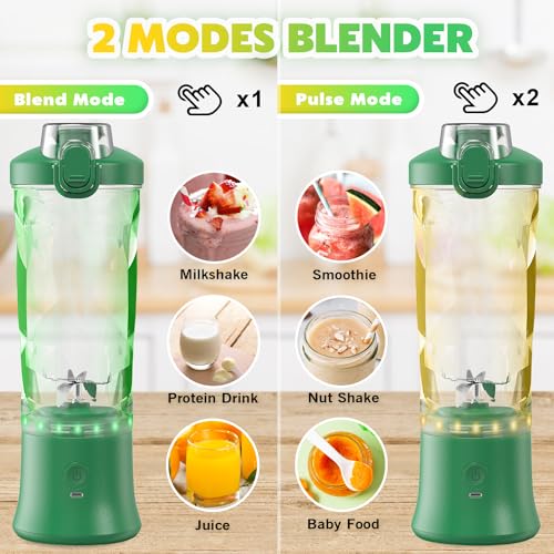 NexaEase Portable Blender Personal Juicer for Shakes and Smoothies - 20 OZ Electric Protein Shaker Bottle with Insulated Sleeve, Travel Lid, USB-C Rechargeable - Mini Small Blender Cup for Kitchen, Office, Gym - Image 3
