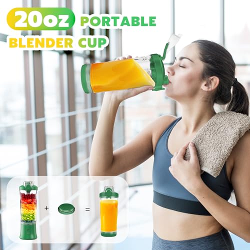 NexaEase Portable Blender Personal Juicer for Shakes and Smoothies - 20 OZ Electric Protein Shaker Bottle with Insulated Sleeve, Travel Lid, USB-C Rechargeable - Mini Small Blender Cup for Kitchen, Office, Gym - Image 4