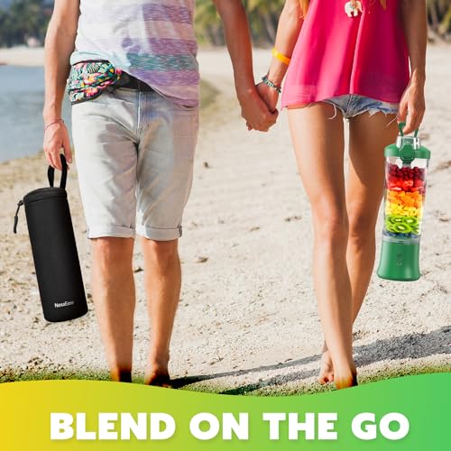 NexaEase Portable Blender Personal Juicer for Shakes and Smoothies - 20 OZ Electric Protein Shaker Bottle with Insulated Sleeve, Travel Lid, USB-C Rechargeable - Mini Small Blender Cup for Kitchen, Office, Gym - Image 5