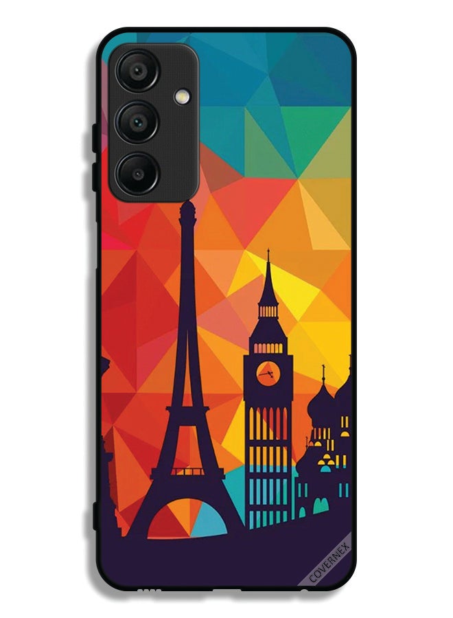 Covernex Samsung Galaxy A15 5G Protective Case Cover Colorful Pattern Paris - Image 1