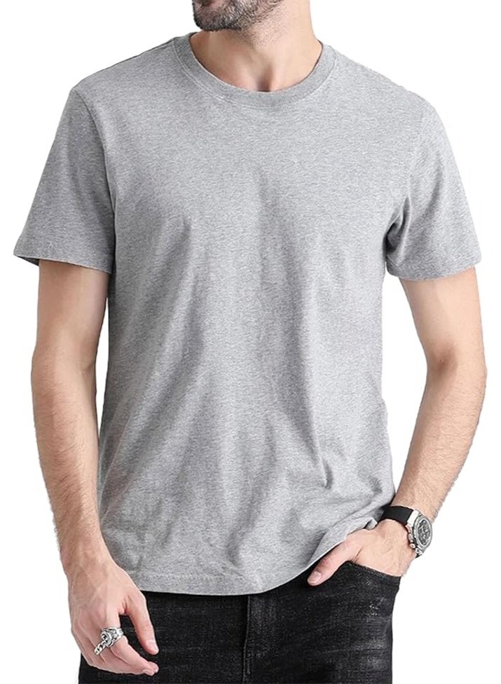 Selecta Now Mens T Shirt Plain 100% Combed Cotton Comfortable Grey T Shirt Tank Top & Tees - Image 1