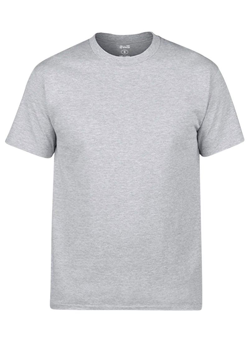 Selecta Now - Selecta Now Mens T Shirt Plain 100% Combed Cotton Comfortable Grey T Shirt Tank Top & Tees - Image 1