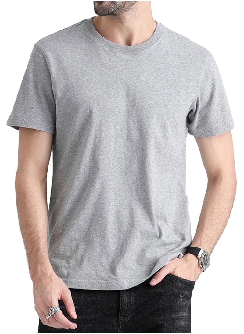 Selecta Now - Selecta Now Mens T Shirt Plain 100% Combed Cotton Comfortable Grey T Shirt Tank Top & Tees - Image 1