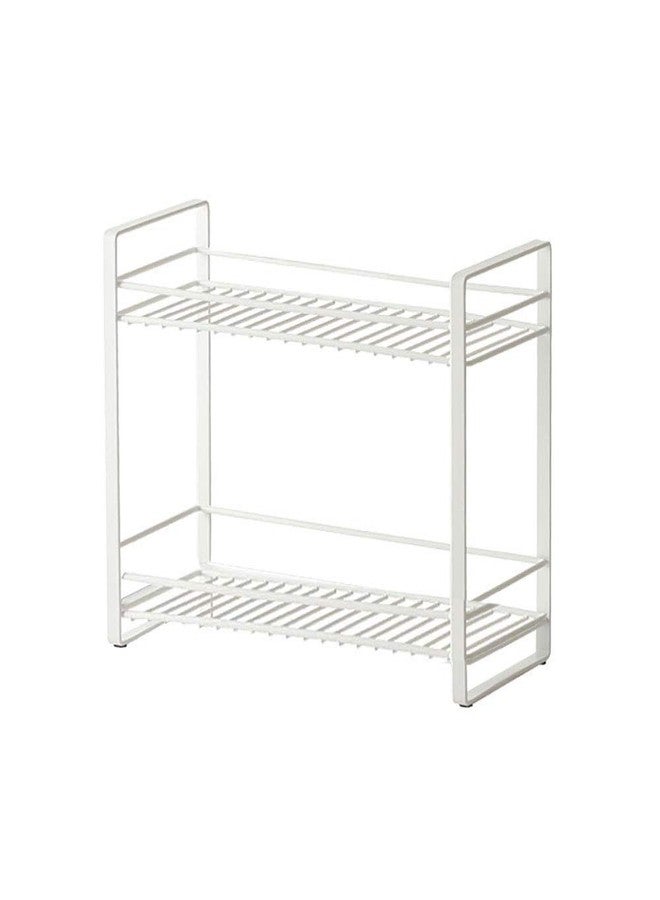 Giftoshopee 2-Tier Shelf Rack Kitchen Bathroom Countertop, 2-Tier Standing Storage Organizer Spice Jars Bottle Shelf - Image 3