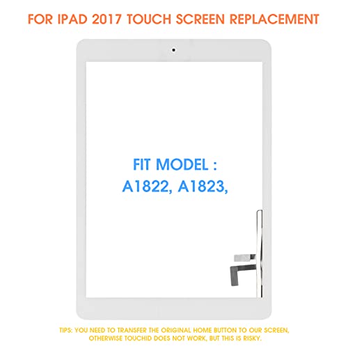 ARSSLY A1822 A1823 Screen Replacement, for iPad 2017 5th Generation Touch Screen 9.7 inch Digiziter Touchscreen Glass Panel with Home Button & Repair Tools (Not LCD) - Image 2