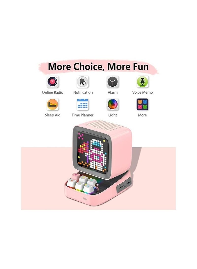 Divoom Ditoo Pro Bluetooth Mini Speaker - Pink - Image 2