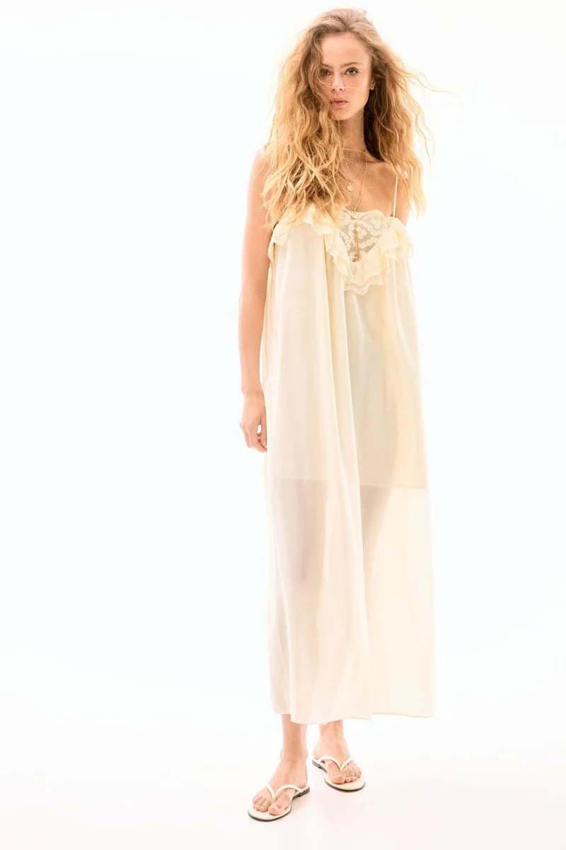 H&M Lace-trimmed slip dress