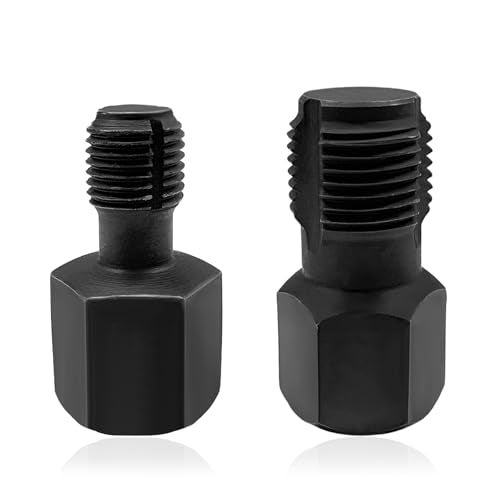 YTFRL 2 PCS Oxygen Sensor Thread Chasers M18 x 15mm and M12 x 125mm Oxygen Sensor Adapter Spark Plug Thread Hex Socket Square Repair Tool Kit for 38 Drive Car Accessories - Image 1