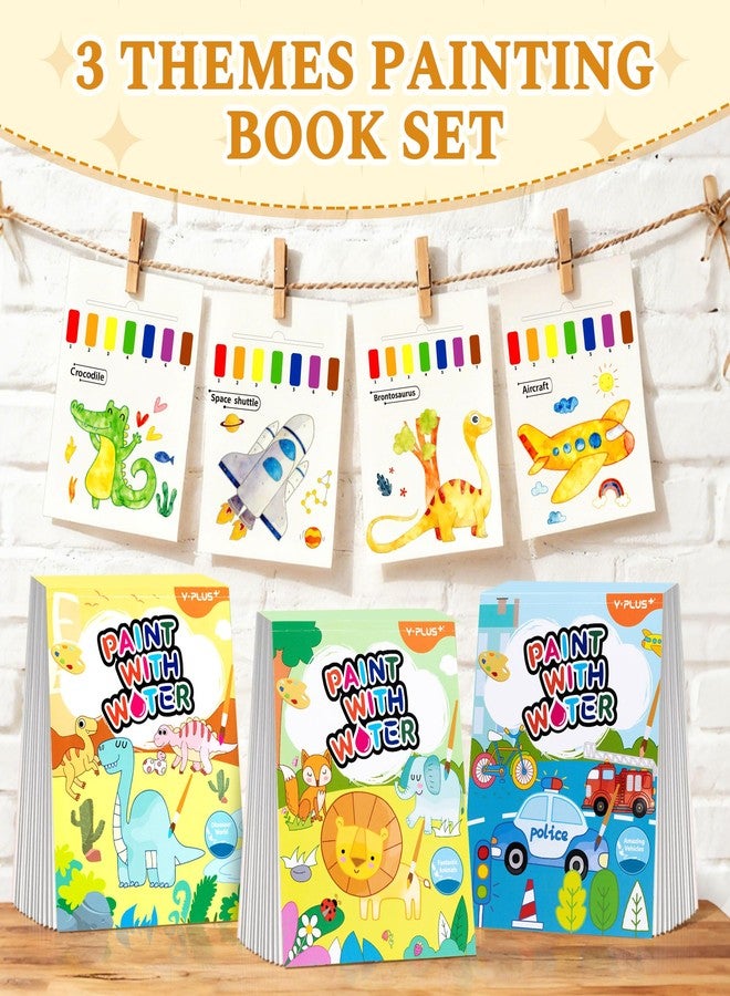 YPLUS Paint with Water Books for Toddlers, Art Craft Toys Watercolor Painting Paper for Kids Gift for Drawing with Brush - 3 Themes - Image 4