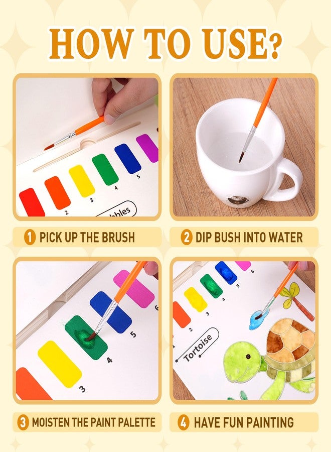 YPLUS Paint with Water Books for Toddlers, Art Craft Toys Watercolor Painting Paper for Kids Gift for Drawing with Brush - 3 Themes - Image 3
