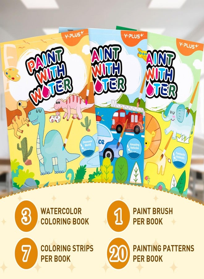 YPLUS Paint with Water Books for Toddlers, Art Craft Toys Watercolor Painting Paper for Kids Gift for Drawing with Brush - 3 Themes - Image 2