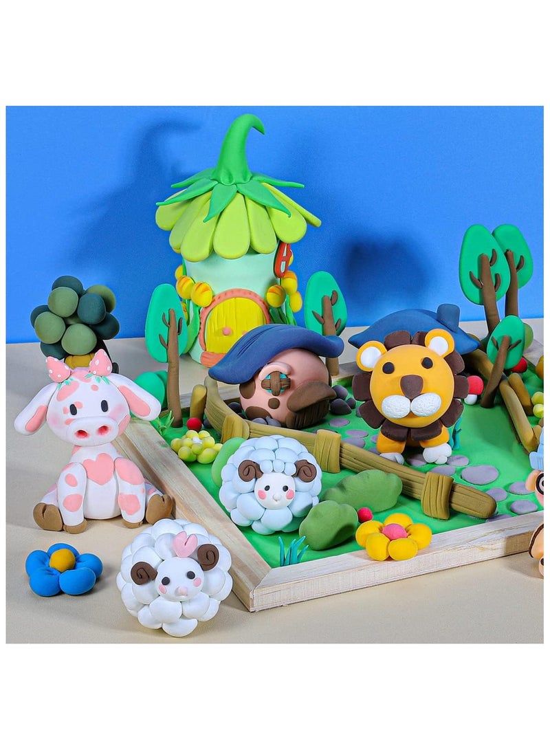 NNEWVANTE Air Dry Clay Kit - 24 Colors Air Dry Ultra Light Clay,  Modeling Clay for Kids,Safe & Non-Toxic, Non-Sticky Soft and Super Light, Arts and Crafts Gift for Boys Girls ,Great Gift for Kids. - Image 4