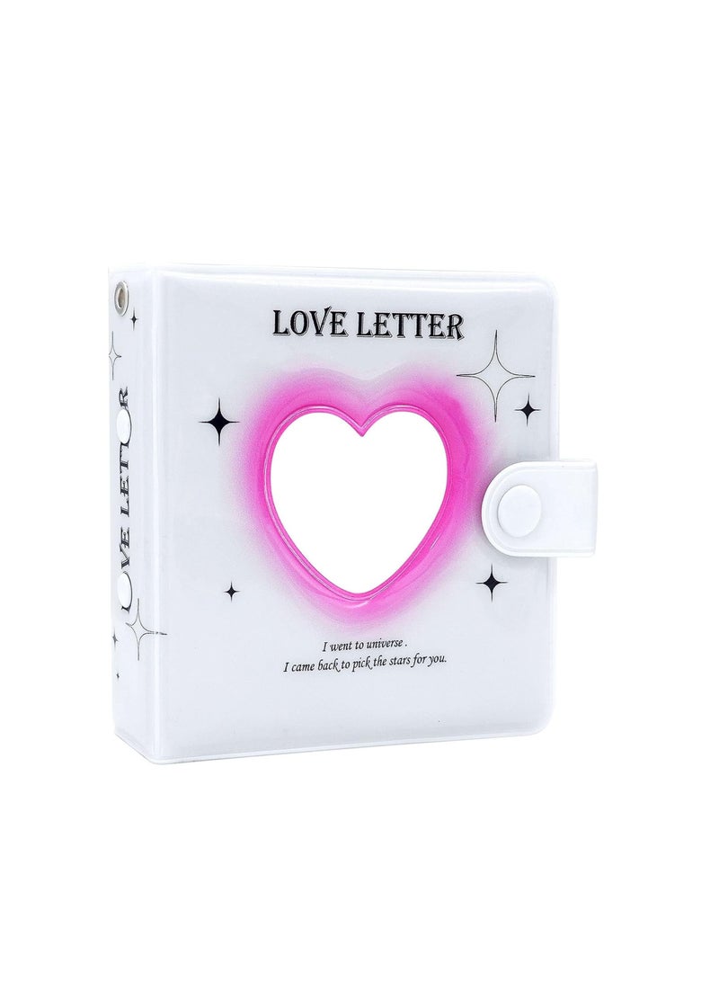 SYOSI Photocard Binder 30 Sheets 60 Pockets Mini Portable Photo Album in Loose Leaf Refillable 3-Rings Transparent Photocard Binder Cover Kpop Photocard Holder Book for Picture Cards Storage  - Image 1