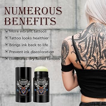 ONELUX Tattoo Aftercare Butter Balm Enhances Colors Old New Tattoo Moisturizer Healing Brightener for Color Enhance Natural Organic Tattoo Cream Natural Without Irritation 26oz - Image 5