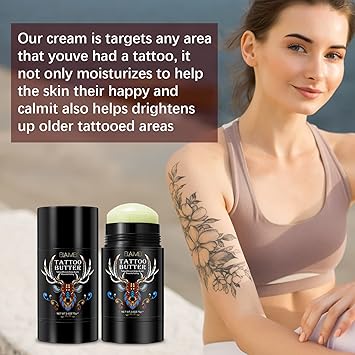 ONELUX Tattoo Aftercare Butter Balm Enhances Colors Old New Tattoo Moisturizer Healing Brightener for Color Enhance Natural Organic Tattoo Cream Natural Without Irritation 26oz - Image 4