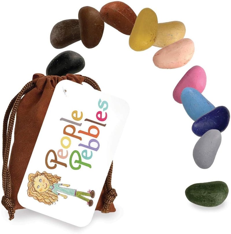 Crayon Rocks People Pebbles Crayons, 12-Count Soy Wax Non-Toxic Crayons for Kids & Toddlers, Ergonomic Round Pebble Shape for Tripod Grip Development, Diverse Skin-Tone Colors (Ages 3+) - Image 3