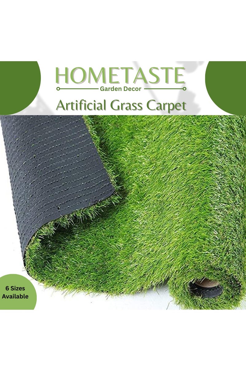 طعم المنزل عشب صناعي أخضر فاخر - 6 أحجام للحدائق والأفنية ومناطق اللعب - Image 1