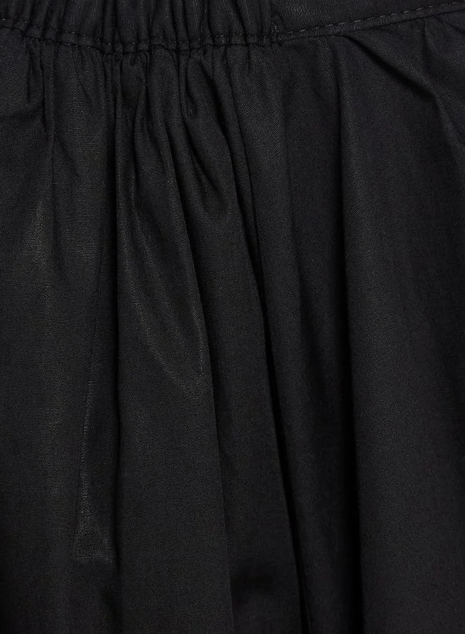 سبلاش فيڤ تنورة إيه لاين ميدي قطن بخصر نصف مطاطي