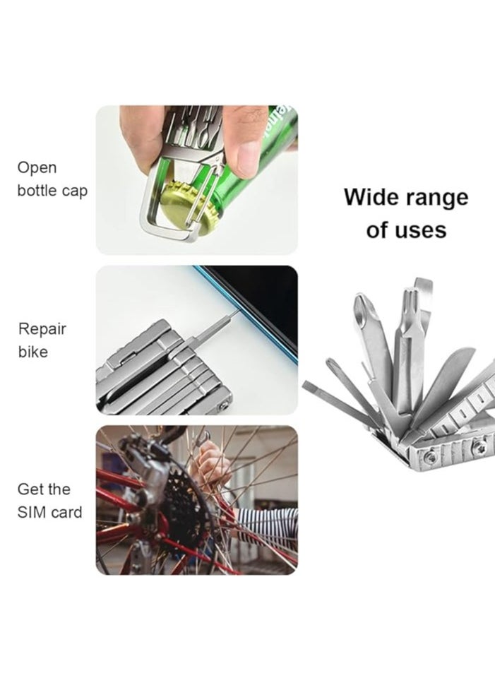 General Pocket multi-tool keychain multi-function screwdriver outdoor folding screwdriver opener suitable for outdoor camping  - Image 3