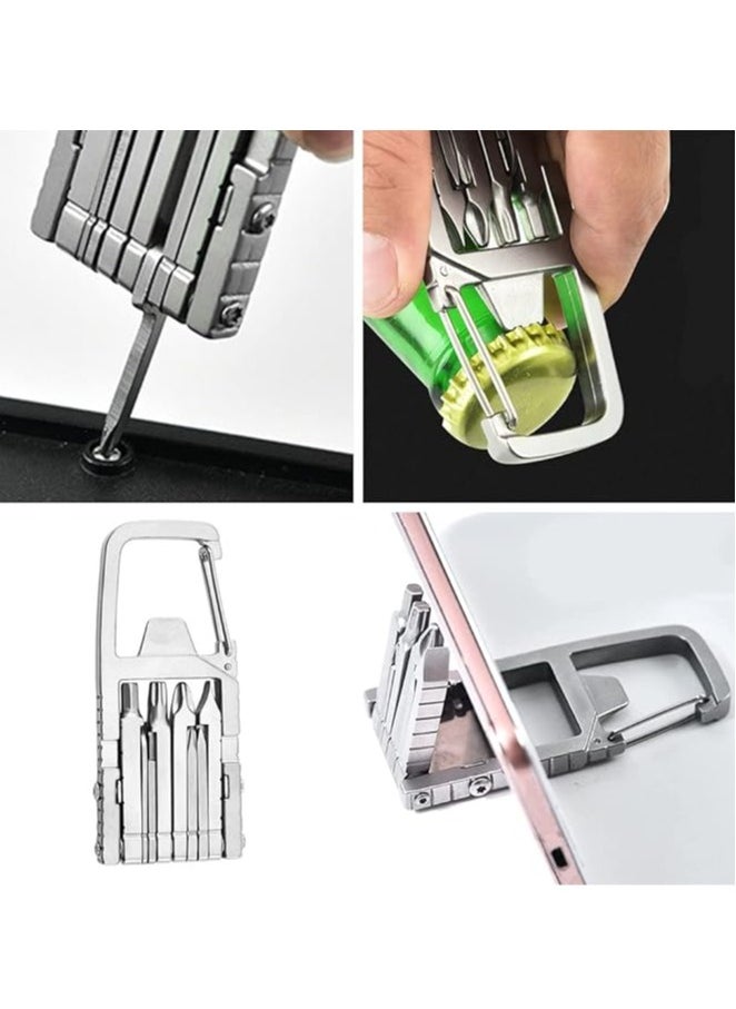 General Pocket multi-tool keychain multi-function screwdriver outdoor folding screwdriver opener suitable for outdoor camping  - Image 5