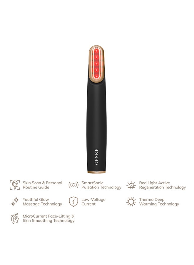 جيسكي عصا شد البشرة ٧ في ١ للعناية بالوجه بضوء  وجهاز تدليك الوجه، عصا الضوء الأحمر لتجديد البشرة والرقبة والعينين، لشد ورفع البشرة - رمادي - Image 2