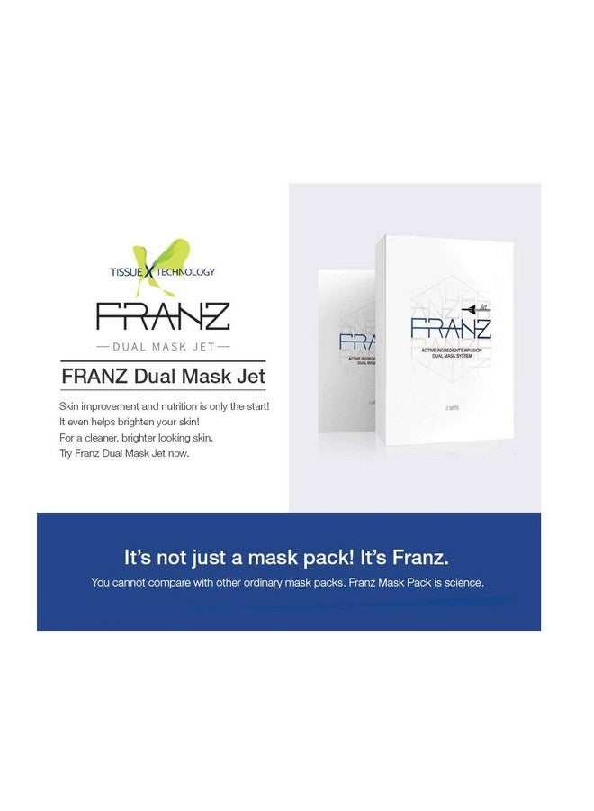 FRANZ Dual Mask Jet 2Ea (Mask 25Ml X2Ea Elixir 3Ml X2Ea) 'Kbeauty' - Image 2