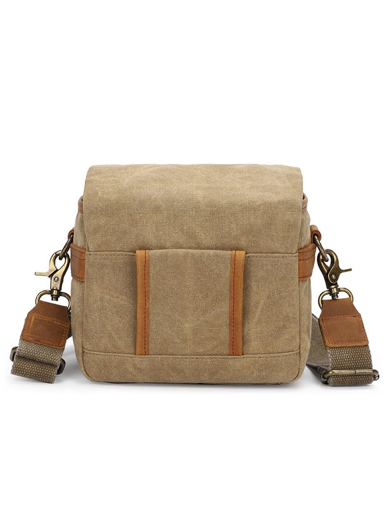 Cotton Canvas SLR Camera Bag Mirrorless Camera Bag Sony Liner Waterproof Shoulder Crossbody Camera Bag Wear-resistant - Image 4