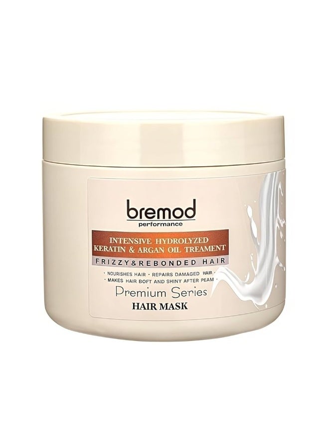 Bremod performance intensive hydrolyzed keratin and argan oil treatment premium series hair mask 500l