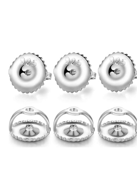 Locking Earring, Plated, Back Replacements Secure for Diamond Studs, Screw On Earring Backs For Hypoallergenic ScrewBacks Fit Post