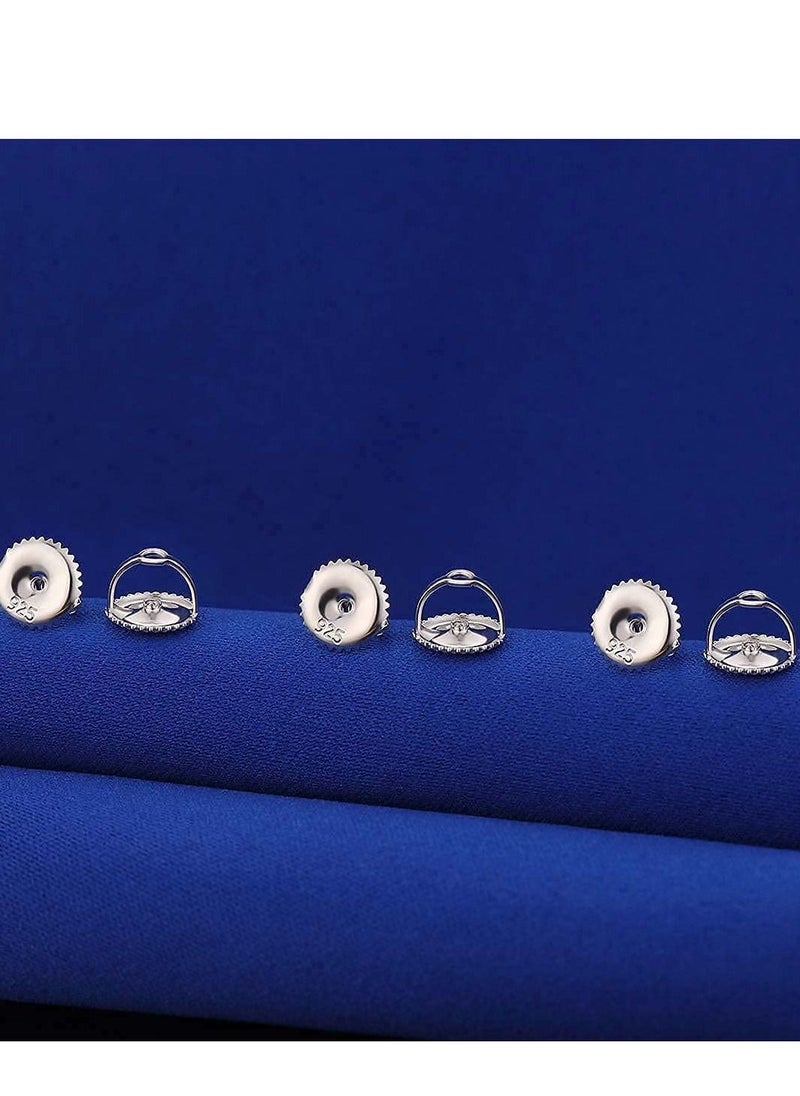 Excefore - Locking Earring, Plated, Back Replacements Secure for Diamond Studs, Screw On Earring Backs For Hypoallergenic ScrewBacks Fit Post - Image 1