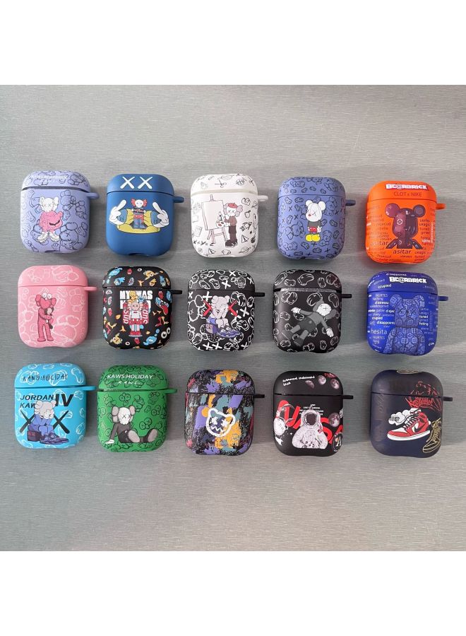 Popular Brand Bear Earphone Protective Cover Airpods3 Generation Drop-resistant Soft Shell Second Generation Tpu Water Sticker Earphone Shell Factory-Color:Bean Paste Powder (soft Shell)-Applicable Model:airpods 1/2 Generation  - Image 3
