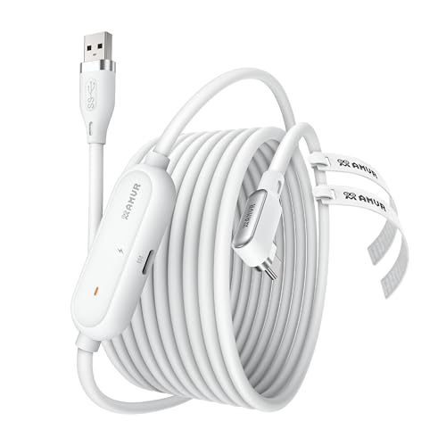 AMVR 16FT5M Link Cable with Charging Compatible with Meta Quest 33SPico 4 Accessories and PCVRSteamVR USB 30 to USB C Link Cable with 5Gbps Super Speed Charge Link Simultaneously - Image 1