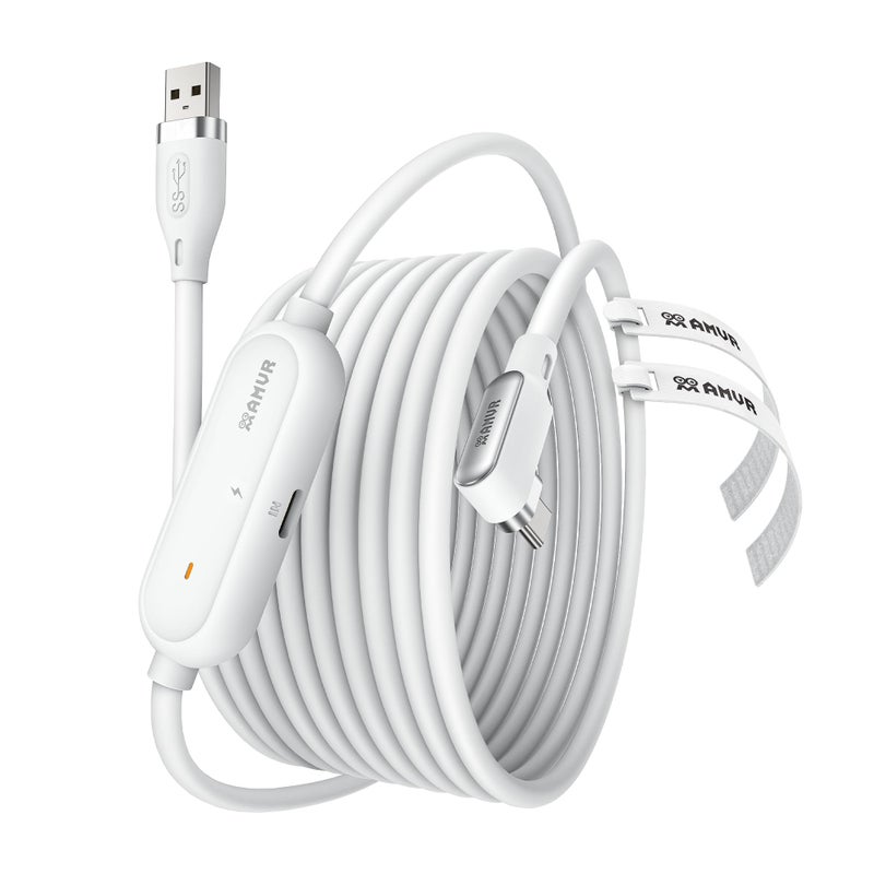 AMVR 16FT5M Link Cable with Charging Compatible with Meta Quest 33SPico 4 Accessories and PCVRSteamVR USB 30 to USB C Link Cable with 5Gbps Super Speed Charge Link Simultaneously - Image 2