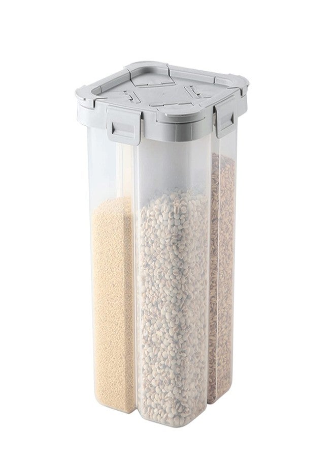WINIAER Cereal Storage Containers Airtight, Clear 2.8L Food Storage Containers with Lids and Compartments, Spaghetti Noodle Container for Grain, Flour, Rice, Nuts - Image 1