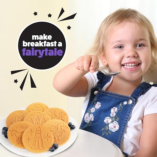 CucinaPro Fantasy Friends Mini Pancake Pan - Nonstick Griddle for Breakfast Magic, Featuring a Princess Castle & More, 7 Unique Flapjacks - Image 4