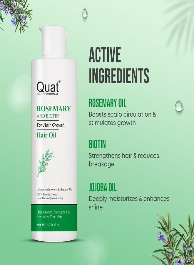QUAT Rosemary & Biotin Hair Growth Oil, For Hair Growth, Hair Oil (200 ml) - Image 4