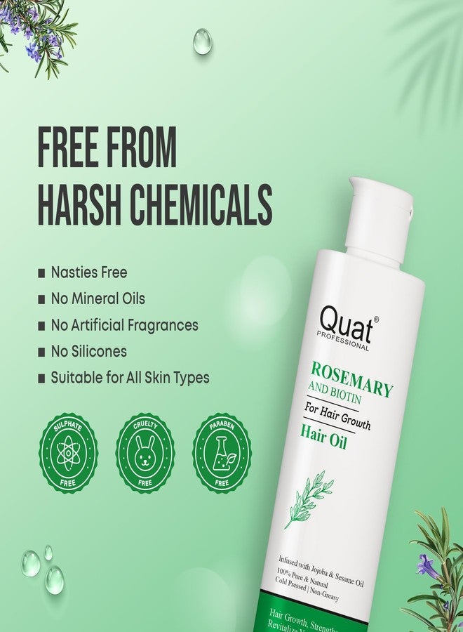 QUAT Rosemary & Biotin Hair Growth Oil, For Hair Growth, Hair Oil (200 ml) - Image 3