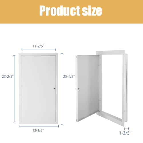 Joogto Thicken 1mm 12 x 24 Access Panel for Drywall,Attic Door, Ceiling Access Panel for Drywall,12x24 Metal Access Panels are Thickened to 1mm to Solve The Problem of Fragile Panels(Screwdriver Latch) - Image 3