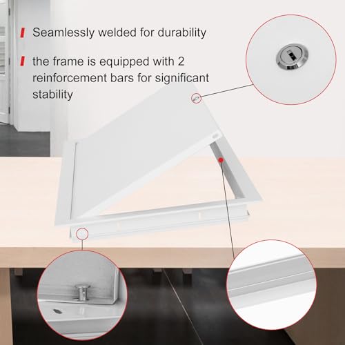 Joogto Thicken 1mm 12 x 24 Access Panel for Drywall,Attic Door, Ceiling Access Panel for Drywall,12x24 Metal Access Panels are Thickened to 1mm to Solve The Problem of Fragile Panels(Screwdriver Latch) - Image 5