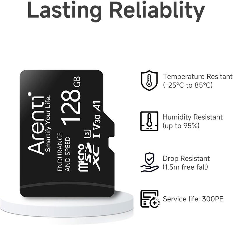Arenti بطاقة ذاكرة ميكرو SDXC سعة 128 جيجابايت من ARENTI لكاميرات أمان Arenti AInannyB2D3O3P2Q C10 U3 V30 - Image 5