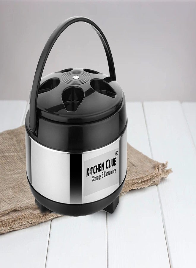 KITCHEN CLUE Stainless Steel PUF Insulated Casseroles Combo Offer Set Of 2 pcs, 2000 ML - Mini Sized Hot Box For Kitchen - Ideal For Serving & Storing - Roti/Dal/Rice/Chapati - Highly Durable & Sturdy - Image 5