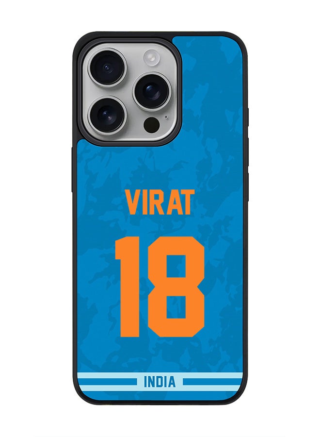 Stylizedd For iPhone 16 Pro Case [Compatible with MagSafe] Slim Magnetic cover Phone Case iPhone 16 Pro -India Virat Kohli Jersey No 18 - Image 1