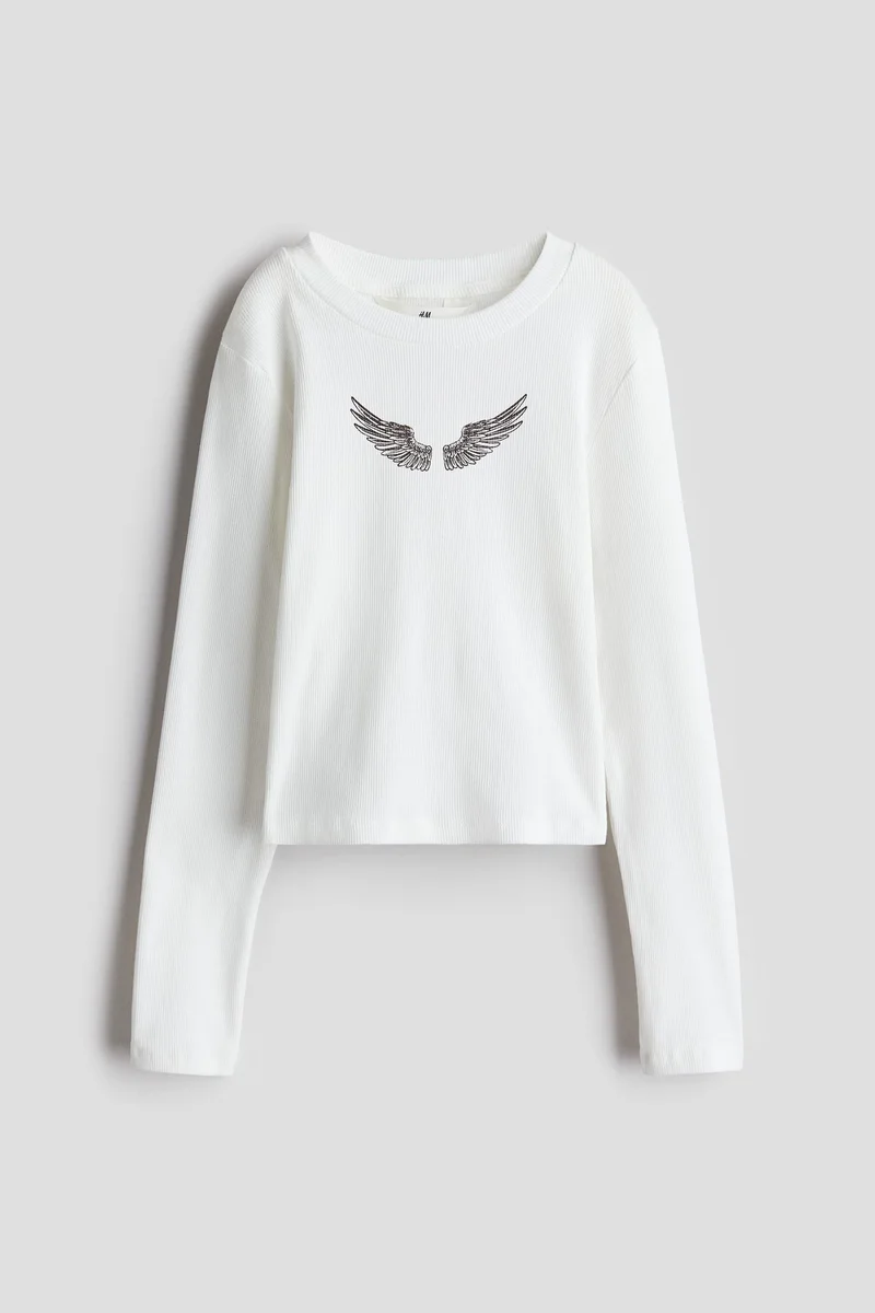 اتش اند ام Ribbed cotton top