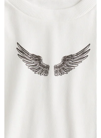 اتش اند ام Ribbed cotton top
